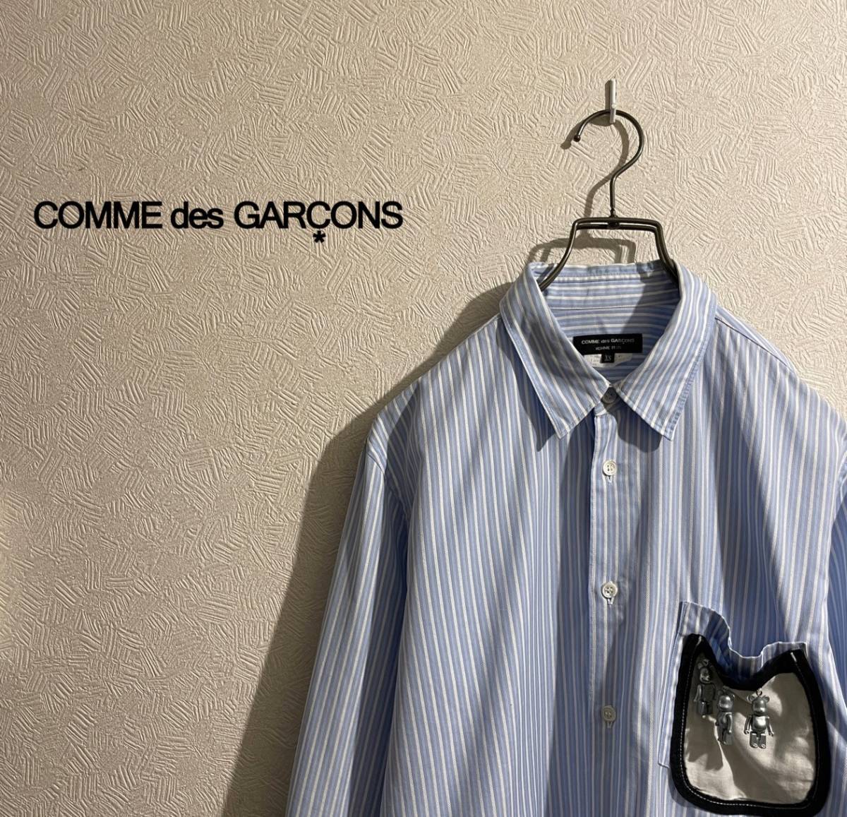 ◯ COMME des GARCONS HOMME PLUS ベアブリック ストライプ シャツ / コムデギャルソン オムプリュス メディコムトイ  XS Mens #Sirchive