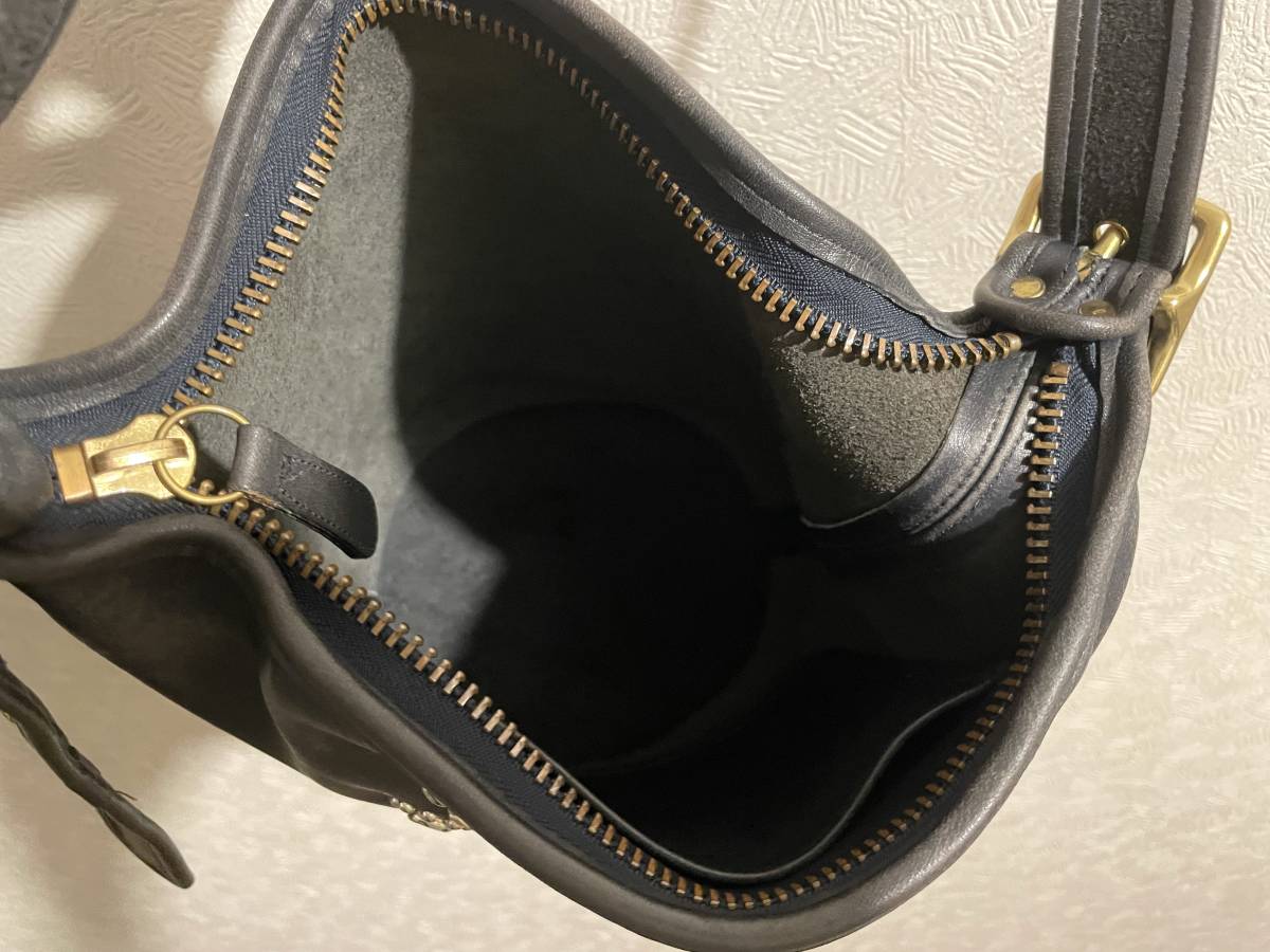 ◯ USA製 OLD COACH スタッズ レザー バッグ / コーチ バケツ ショルダー Vintage ブラック 黒 Ladies Mens #Sirchive