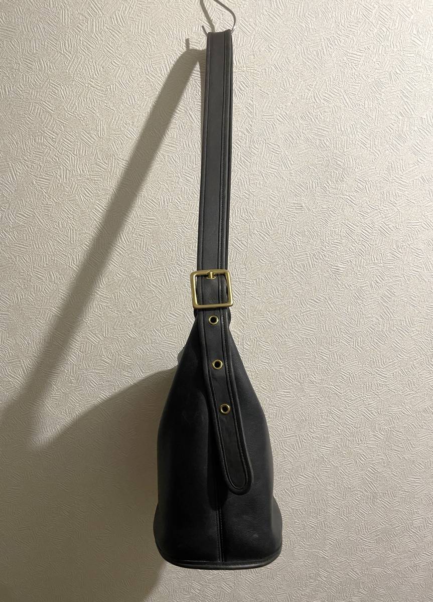 ◯ USA製 OLD COACH スタッズ レザー バッグ / コーチ バケツ ショルダー Vintage ブラック 黒 Ladies Mens #Sirchive