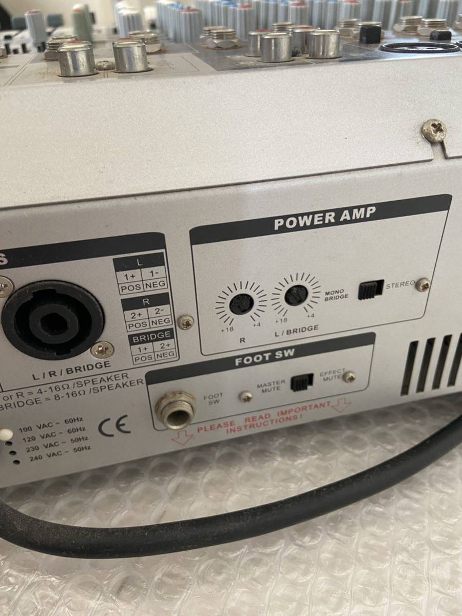 通電のみ確認 ジャンク PHONIC パワードミキサー Phonic Powerpod 1860