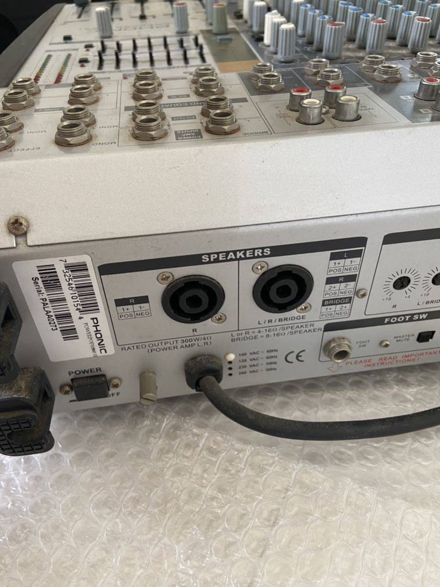 通電のみ確認 ジャンク PHONIC パワードミキサー Phonic Powerpod 1860
