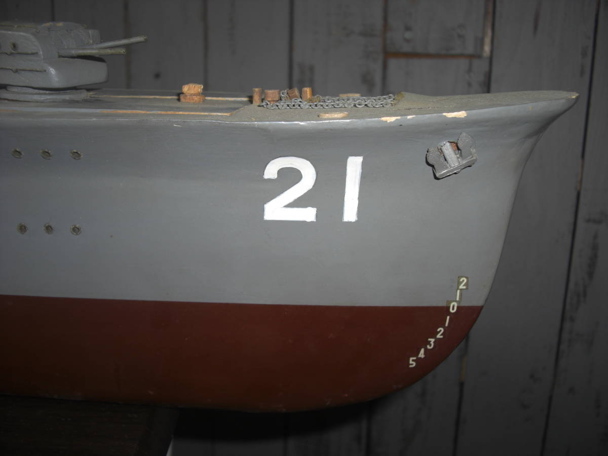 Qn317 【引取りのみ】軍艦 駆逐艦 ハツハル 全長約115cm 木製 Qn317 【引取りのみ】軍艦 駆逐艦 ハツハル 全長約115cm 木製