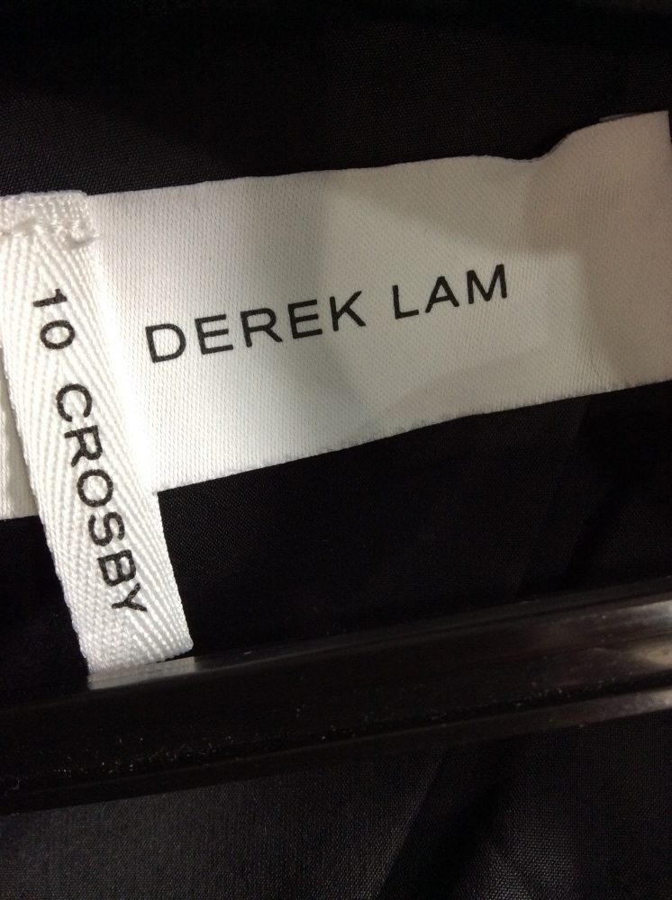 DEREK LAM 黒重ね着風ロングジャケット 肩パット入り サイズ6_画像6