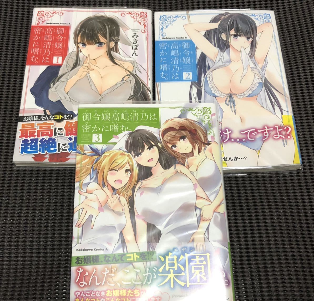 特典付漫画 送料込 御令嬢高嶋清乃は密かに嗜む みきぽん 全巻セット 特典付き