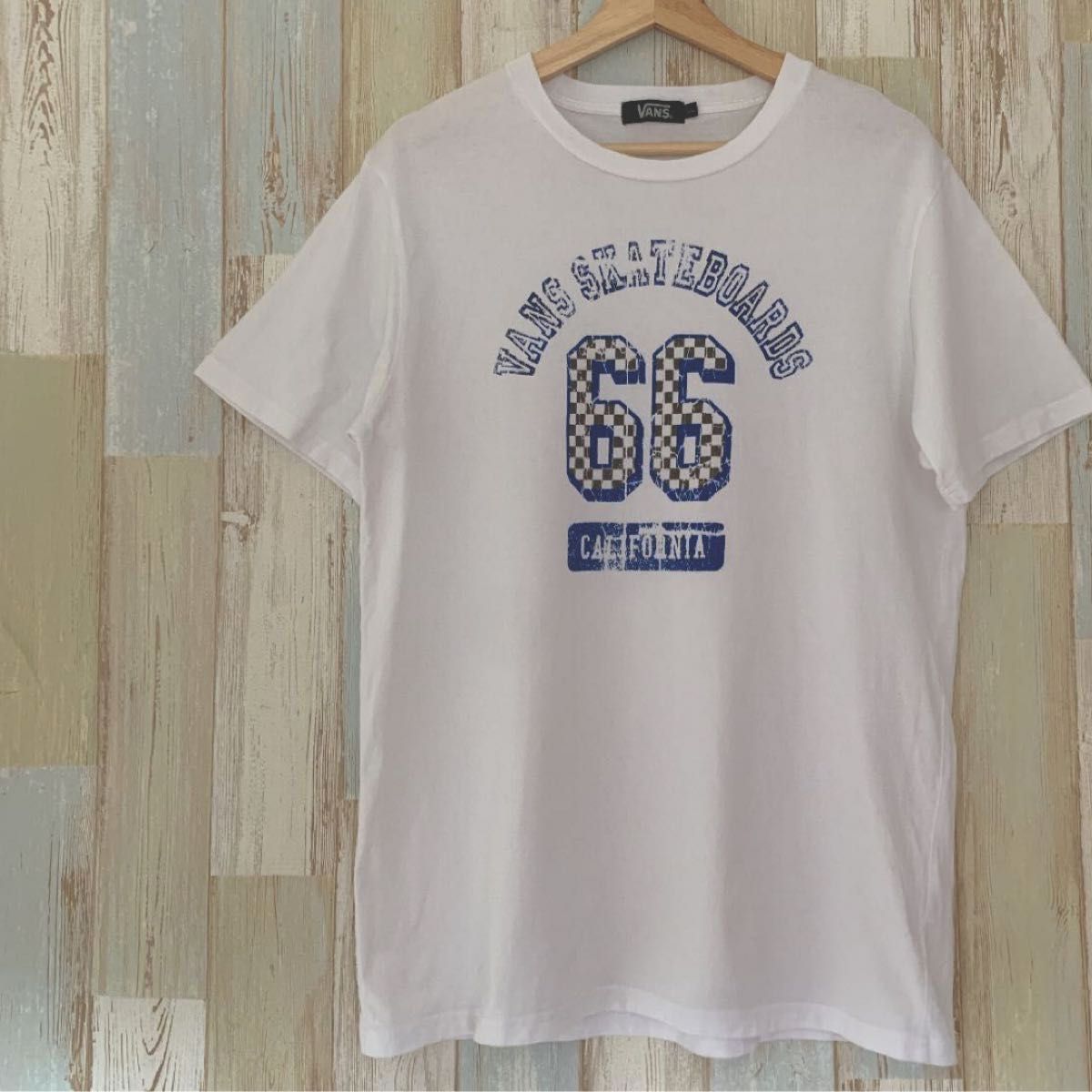 VANS　T-shirts　ビッグプリント　チェッカー 66ロゴ　