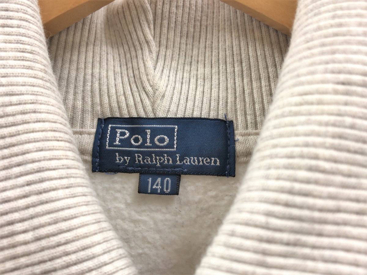 Polo Ralph Lauren ポロ ラルフローレン 襟付きスウェットトレーナー アイボリー 140サイズ 23060802f7_画像3