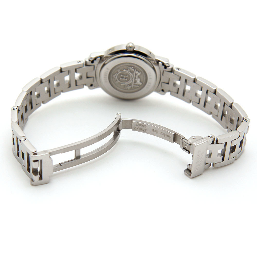 中古良品　エルメス　腕時計　HERMES　クリッパーナクレ　12Pダイヤベゼル　レディースクォーツ　CL4.230