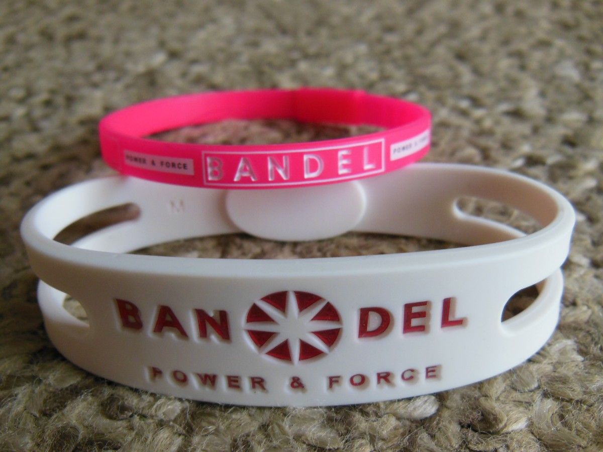 BANDEL 2点セット ライン ブレスレット ピンク/メタリック ブレスレット 白×ピンク Mサイズ