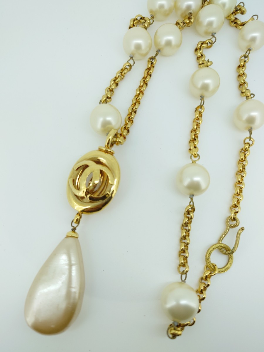 世界的に CHANEL フェイクパール ネックレス ヴィンテージ 2 9