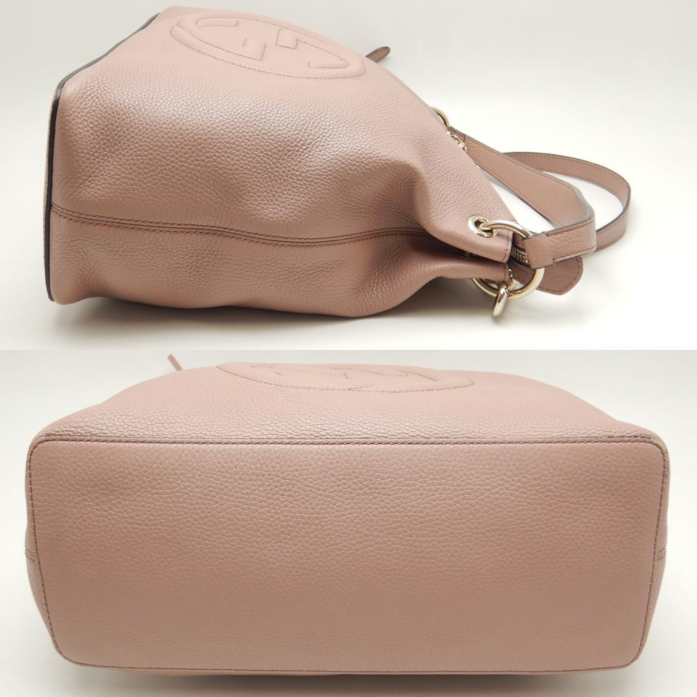 グッチ GUCCI ソーホー 408825 ショルダーバッグ 2WAY レザー ピンクベージュ 250607【】 グッチ ソーホー ハンドバッグ 2WAY ショルダー ピンク レザー