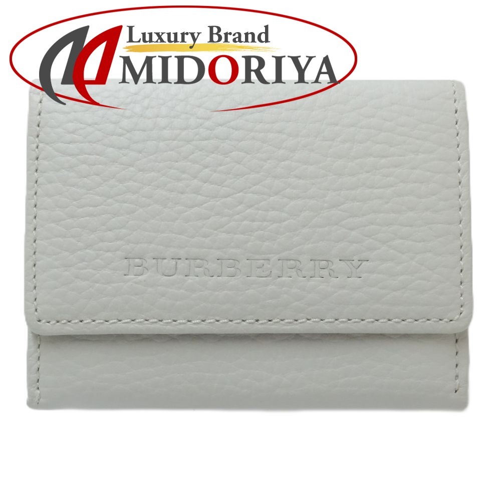 バーバリー BURBERRY 名刺入れ カードケース レザー ホワイト / 083535【中古】_画像1