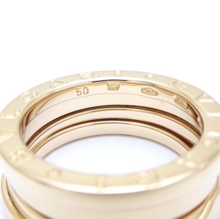 ブルガリ BVLGARI ビーゼロワン リング 指輪 3バンド S #50 9.5号 B