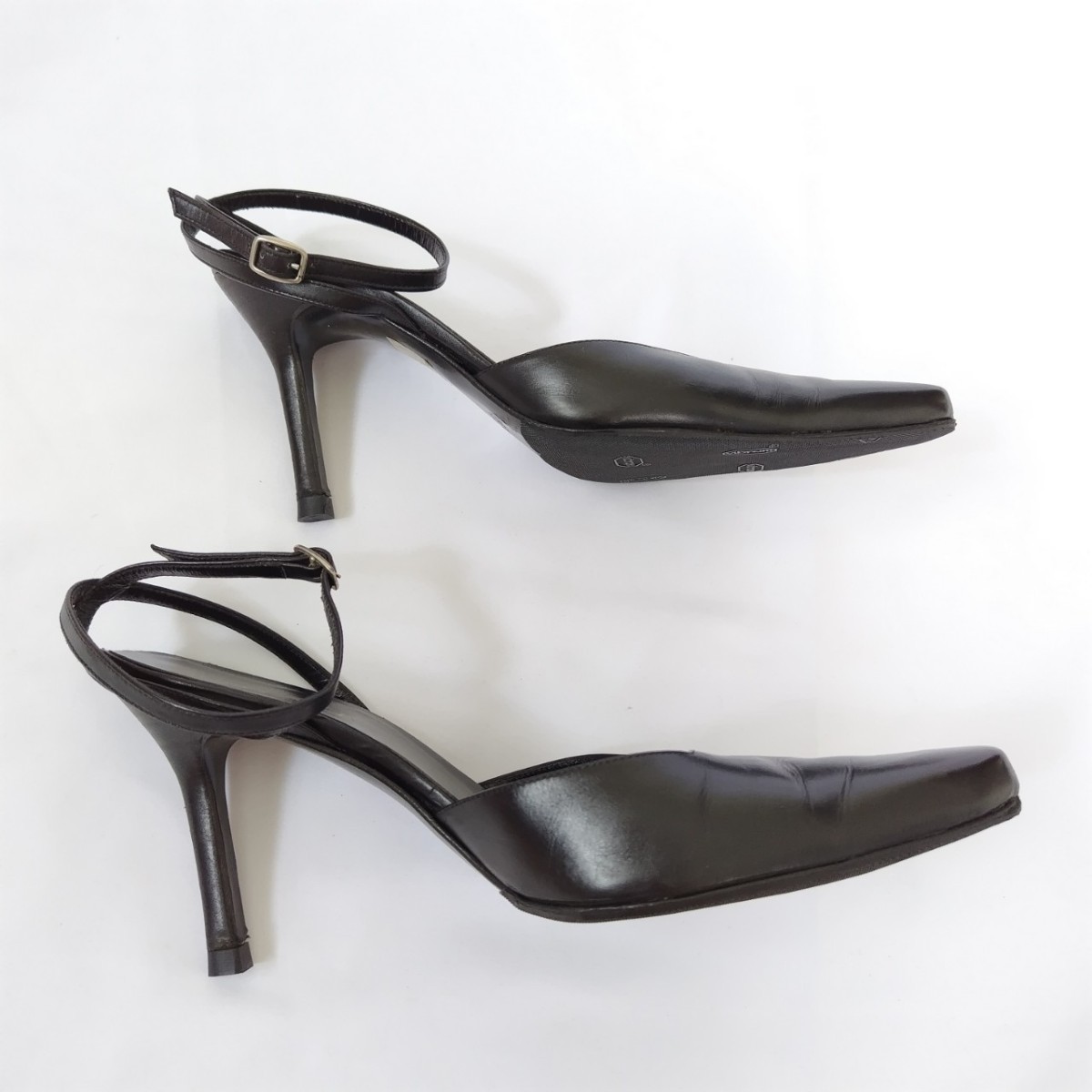 良品LOEWE【ロエベ】ストラップパンプス 黒 24-24.5㎝