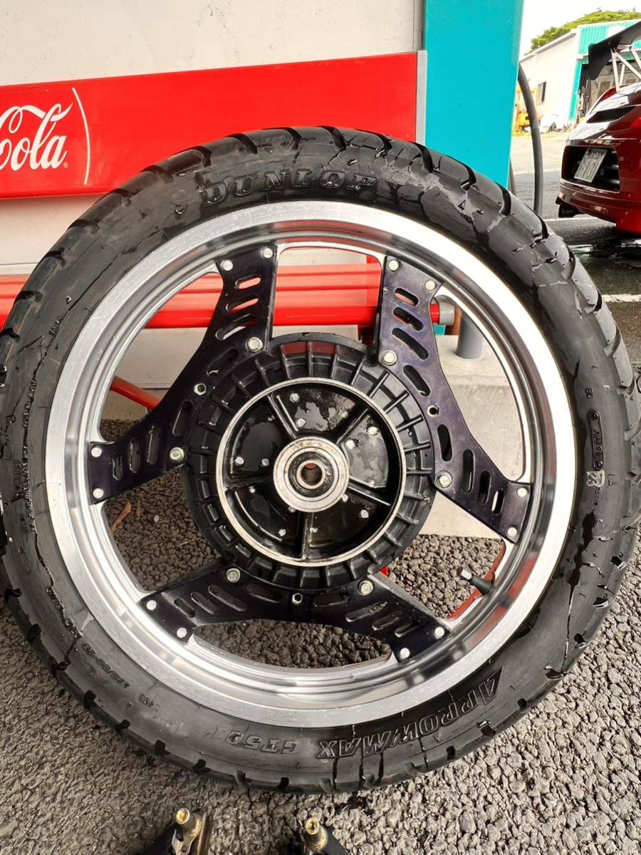 売り切り CBX400F 二型 ホイール 前後 セット 当時物 純正