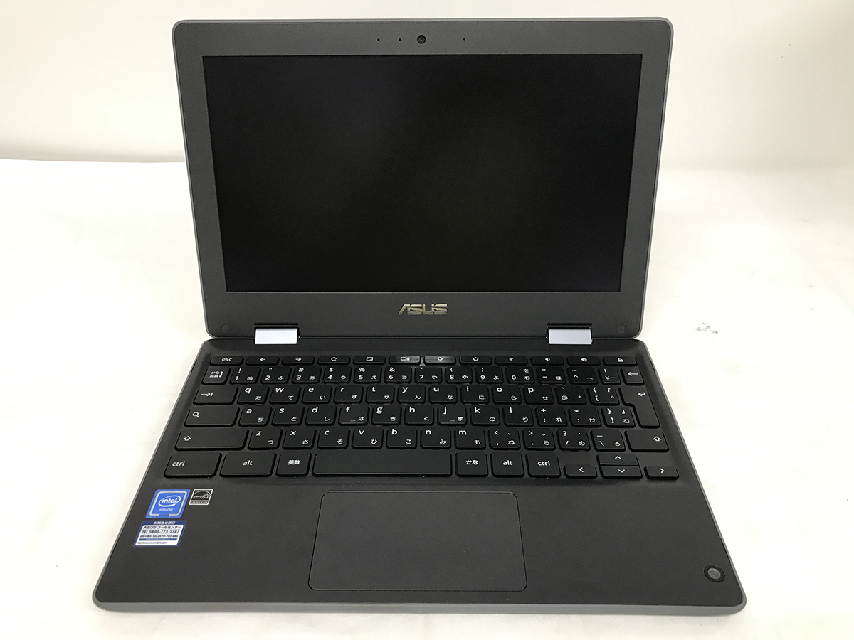 中古■11.6型 ASUS Chromebook Flip C214MA[Celeron N4000/4G/eMMC:32G/カメラ/タッチ]★AC付★送料無料_画像1