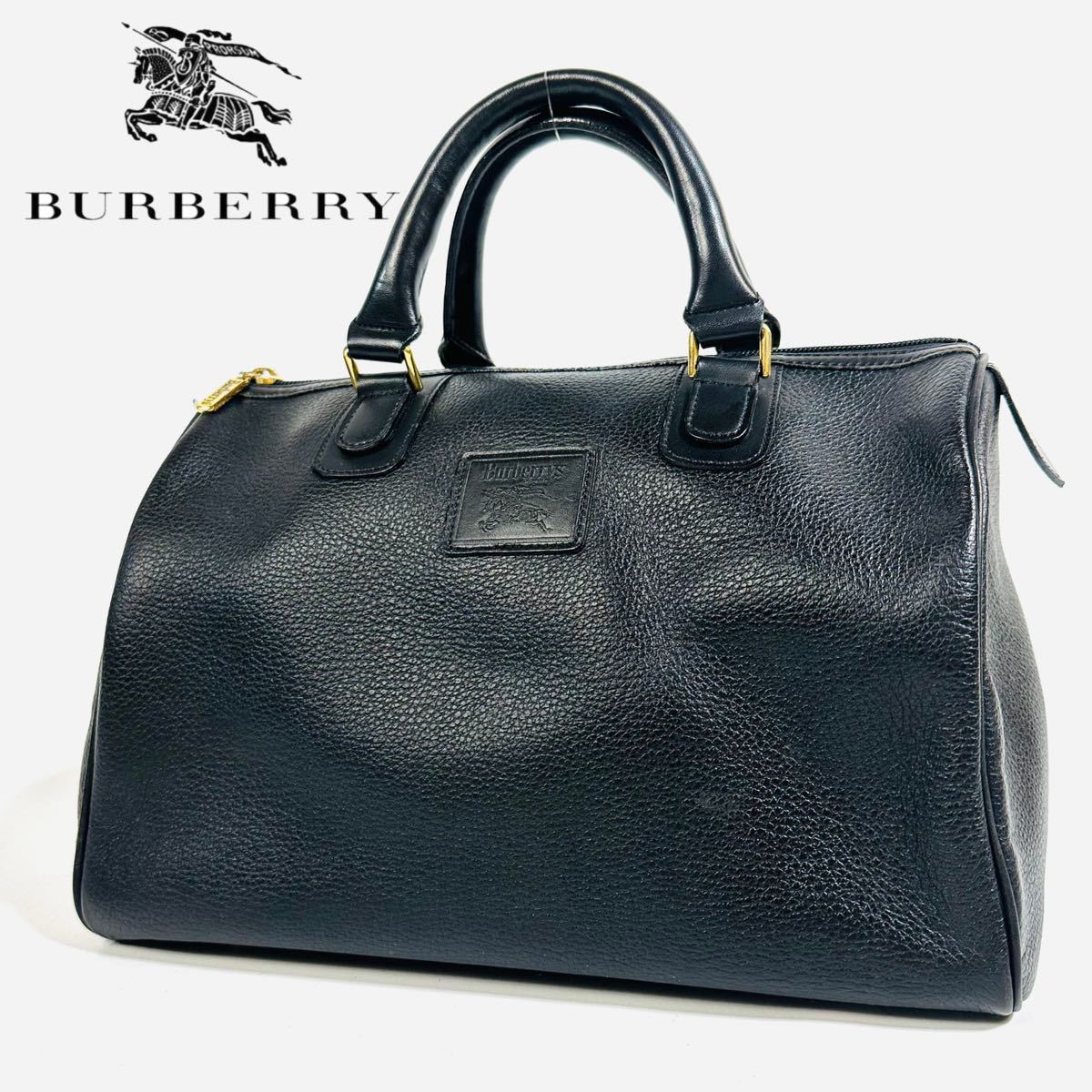 Burberry バーバリー ハンドバッグ レザーブラック - ハンドバッグ