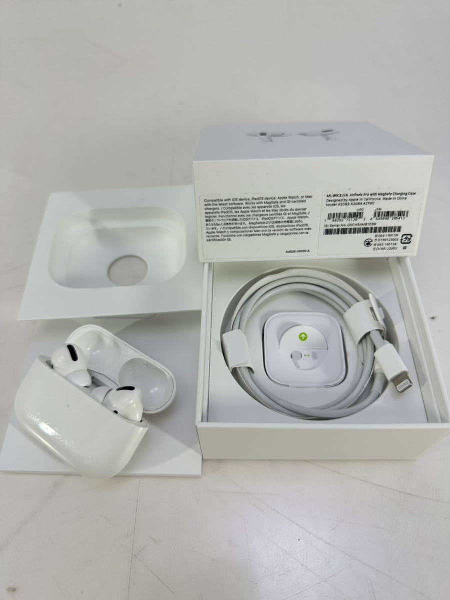 Apple AirPods Pro エアポッズ プロ MLWK3J/A A2083 A2084 A2190 MagSafe対応 中古品 動作確認済み JChere雅虎拍卖代购 AirPods Pro APPLE MLWK3J A WHITE