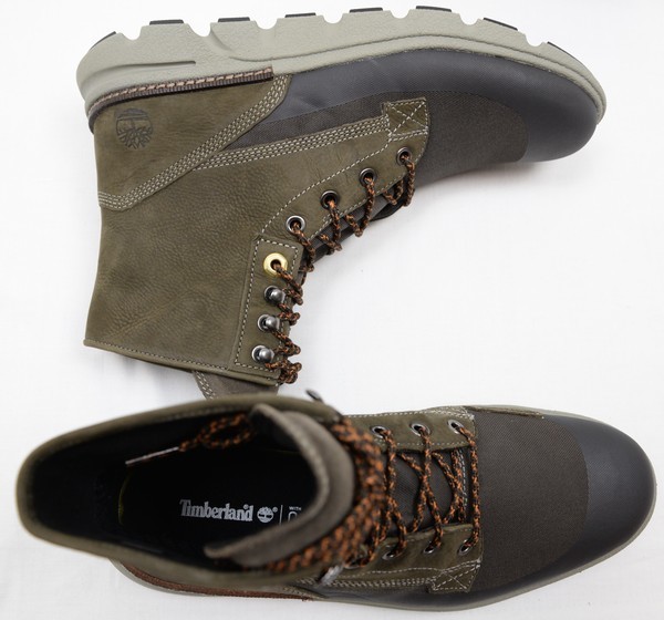 ●TimberLandティンバーランドイーグルベイ レザー＆ファブリック ブーツ(A1JSF,オリーブ,US8.0W/L(26.0))新品_画像3