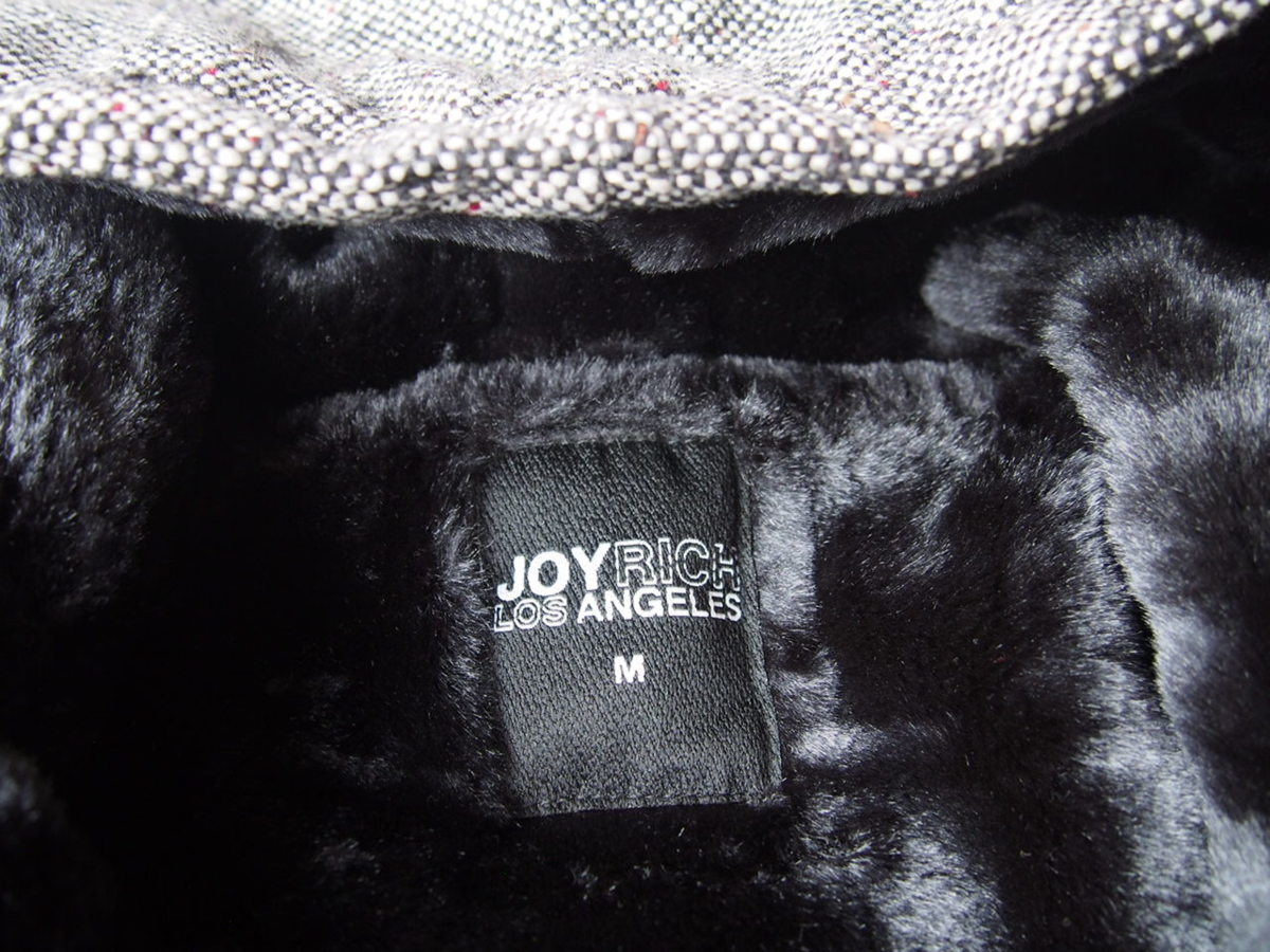  Joy Ricci * double breast f-ti pea coat * pea coat * back surface fake fur finishing *M size *JOYRICH LOS ANGELES