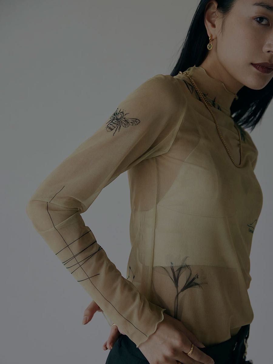 Ameri MEDI FLOWER TATTOO SHEER TOP｜Yahoo!フリマ（旧PayPayフリマ）