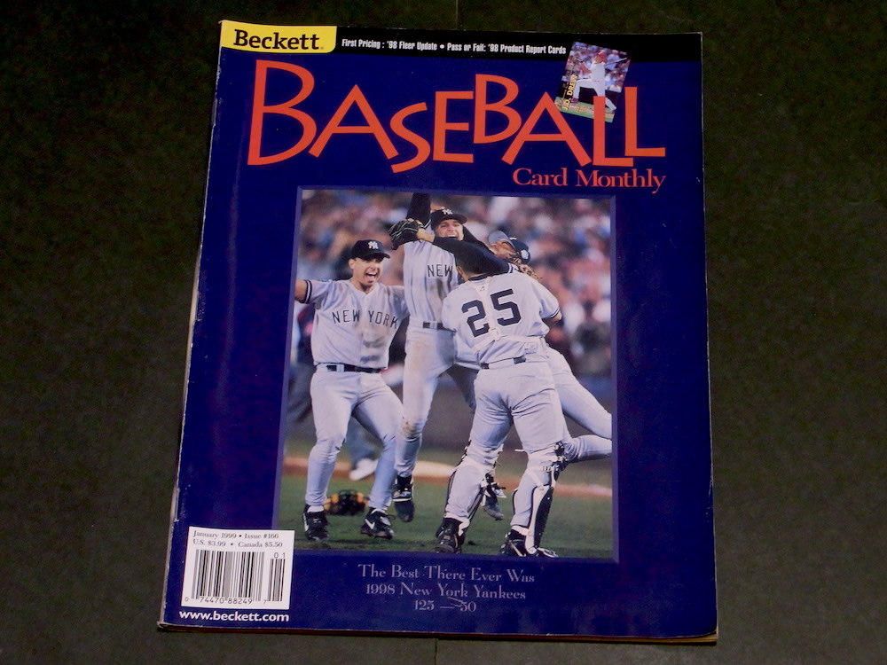 MLB Beckett Baseball Card Monthly Magazine 1999年 1月号 #166 ニューヨーク・ヤンキース Orlando Hernndez ヴィンテージ カード_画像1