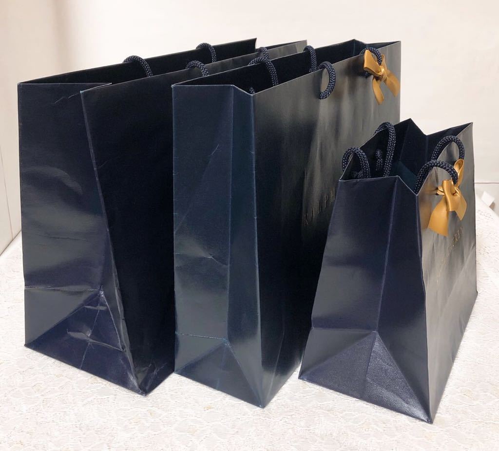  Ralph Lauren [RALPH LAUREN]shopa-3 sheets set (2522) regular goods accessory paper bag shop sack brand paper bag navy .... delivery .. equipped 