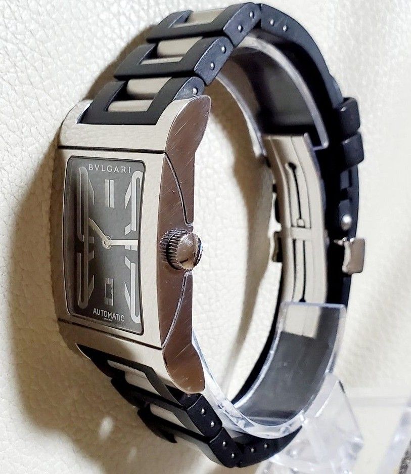 BVLGARI ブルガリ レッタンゴロ RT45S ブラック デイト 自動巻き BVLGARI ブルガリ レッタンゴロ RT45S ブラック デイト 自動巻き
