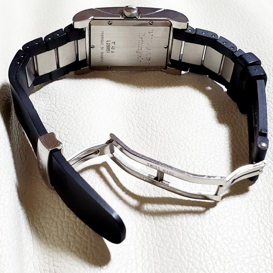 BVLGARI ブルガリ レッタンゴロ RT45S ブラック デイト 自動巻き BVLGARI ブルガリ レッタンゴロ RT45S ブラック デイト 自動巻き
