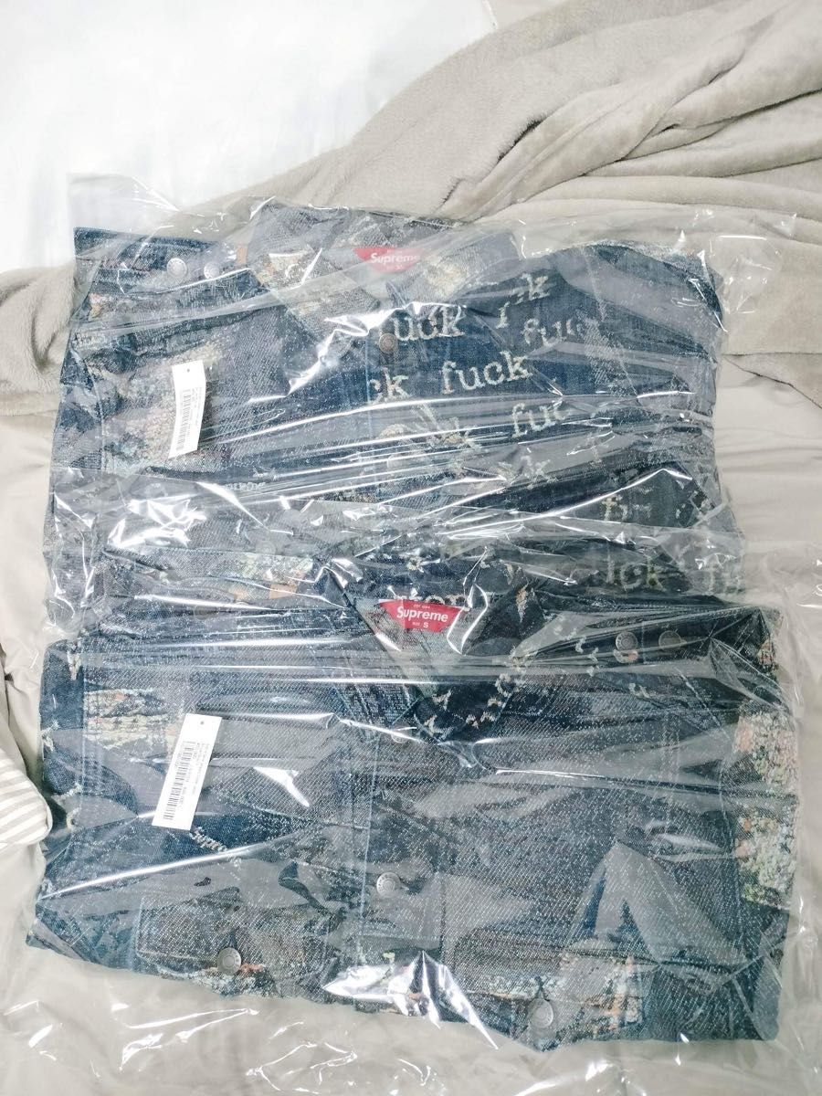 Supreme Archive Denim Jacquard Trucker Jacket