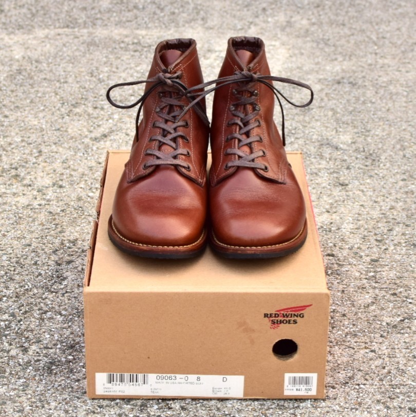 2022?新作】 redwing us8.0D フラットボックス ベックマン 9063