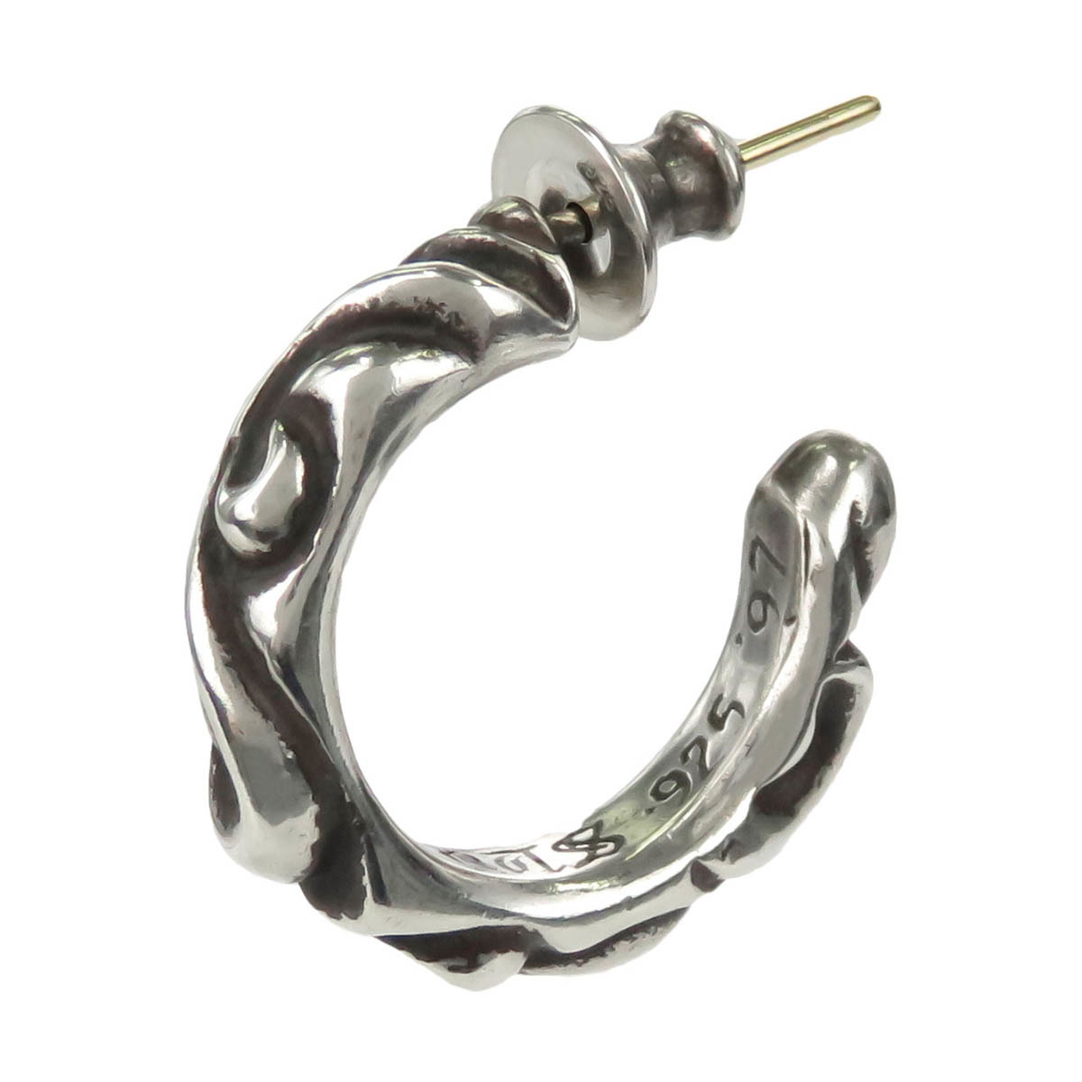 クロムハーツ HOOP SCROOL 1 スクロール フープピアス SV925(本体