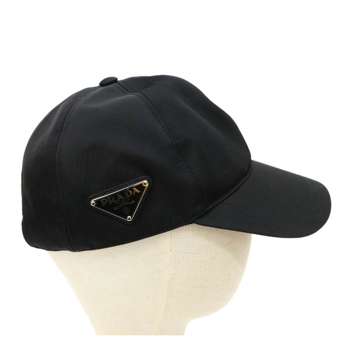 プラダ ナイロン ベースボールキャップ ユニセックス ブラック PRADA