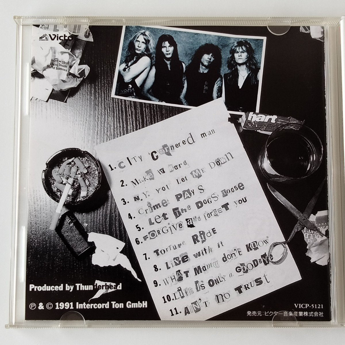 【良好品 国内盤CD】THUNDERHEAD / CRIME PAYS (VICP-5121) サンダーヘッド / クライム・ペイズ 1991年アルバムの画像3