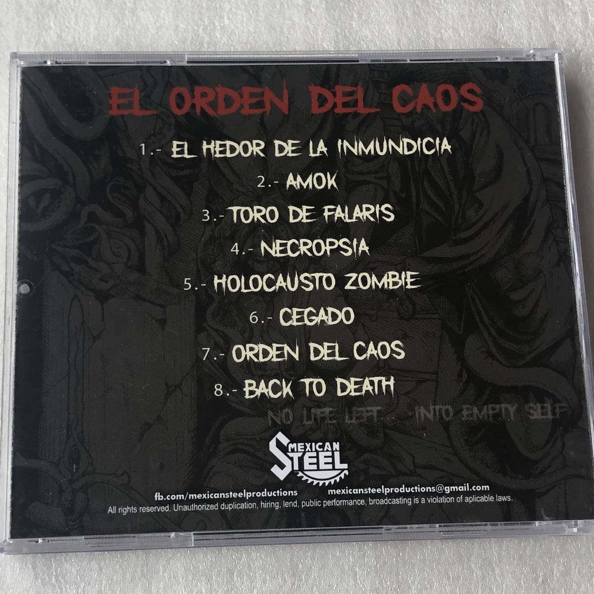 中古CD Mordaza モルダザ/El Orden Del Caos 1st(2020年 MSP-017) メキシコ産HR/HM,デスメタル系_画像2