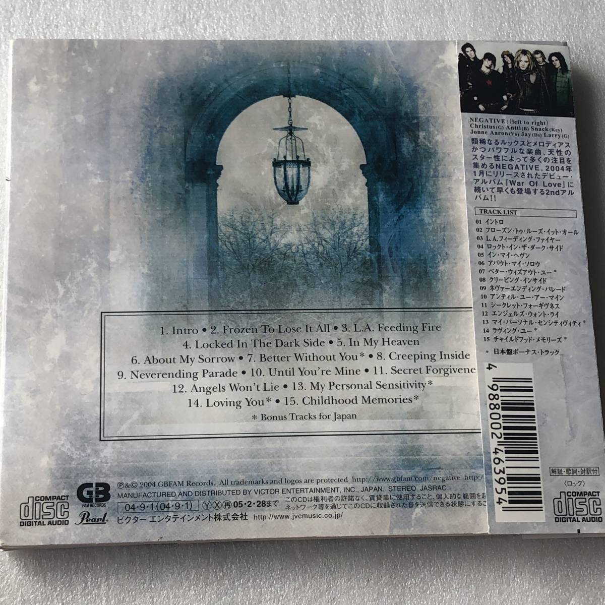 中古CD Negative ネガティヴ/Sweet & Deceitful 2nd(2004年 VICP-62818) フィンランド産HR/HM,ハードロック系_画像2