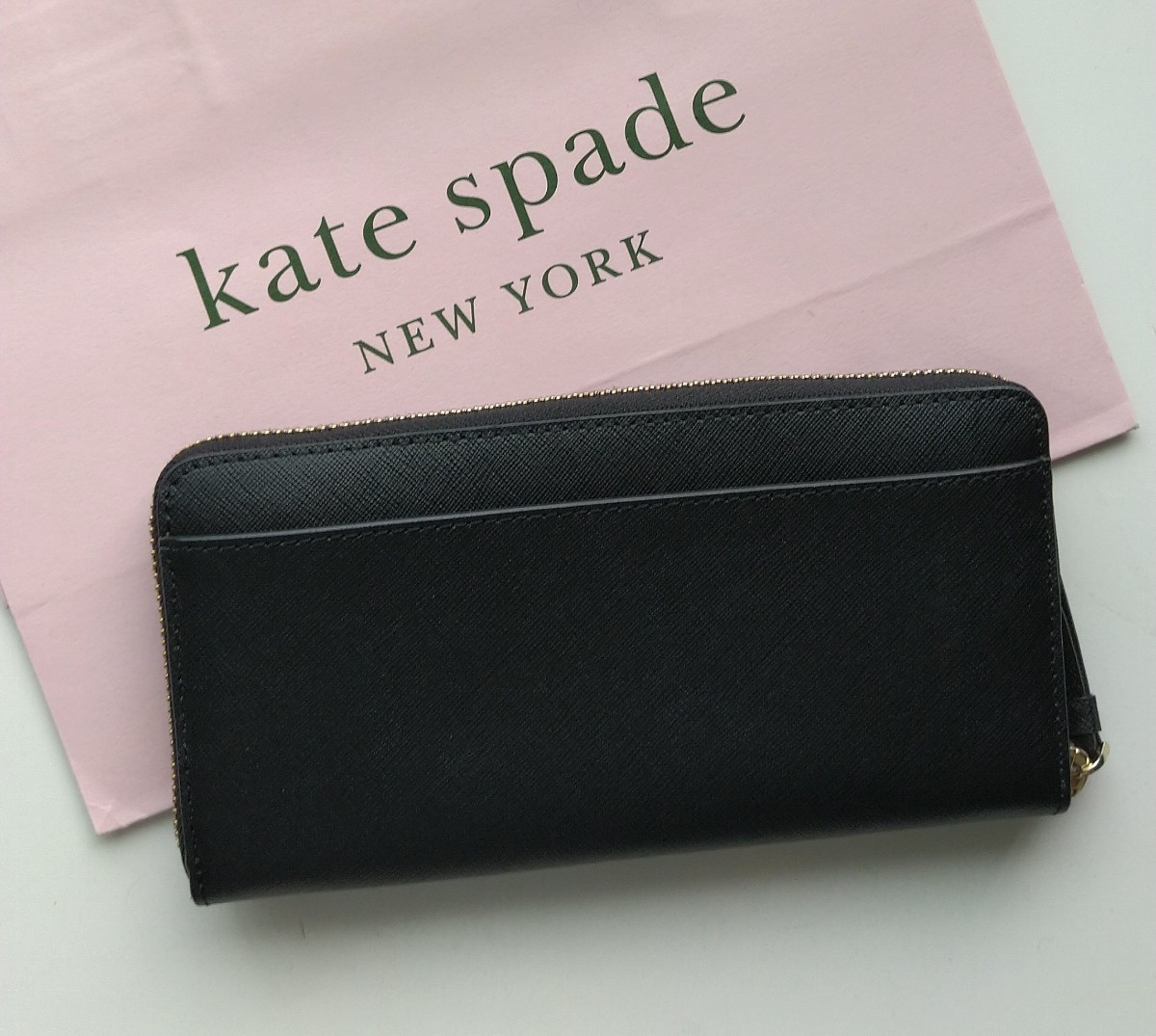 新品】kate spade 長財布 ラウンドジップ ブラック ケイトスペード