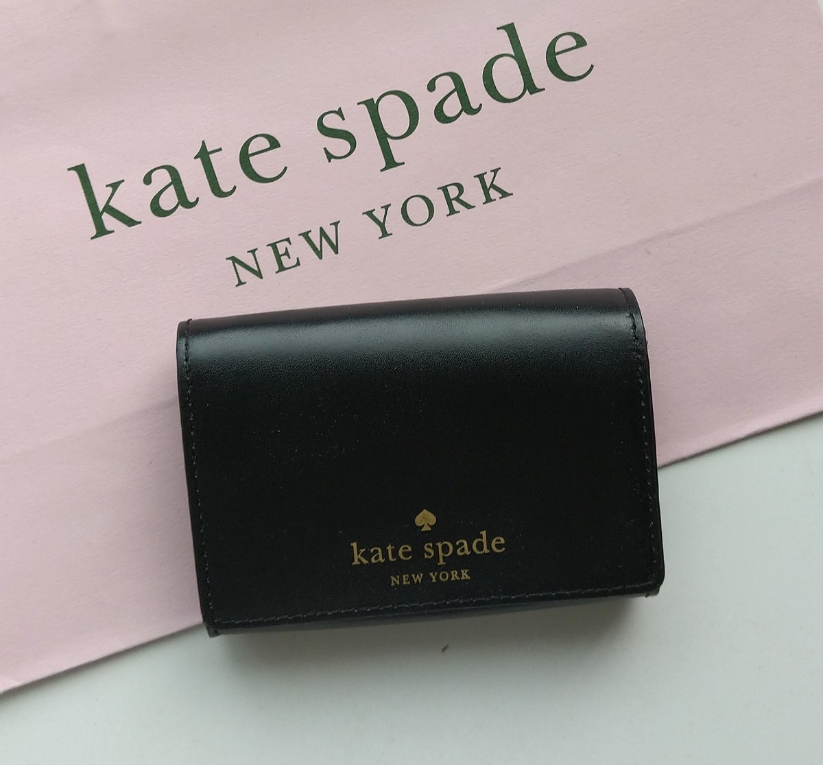 訳あり商品 【新品】kate spade 名刺入れ カードケース ブラック 女性