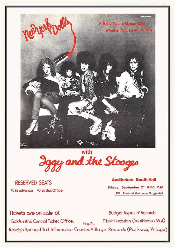  poster * New York * doll z(New York Dolls)1973 men fis* Johnny * Sanders / punk /igi-* pop 