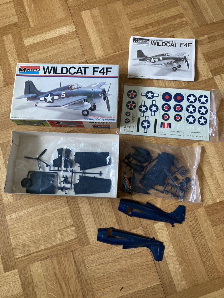 昭和レトロ！　当時物　戦闘機　プラモデル　WILDCAT F4F_画像1