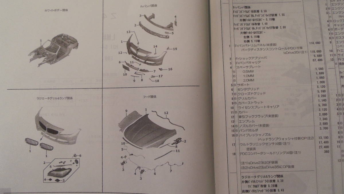 BMW Z4（LM#）Ｈ21.5～(E89)パーツガイド'18　部品価格　料金　見積り_画像3