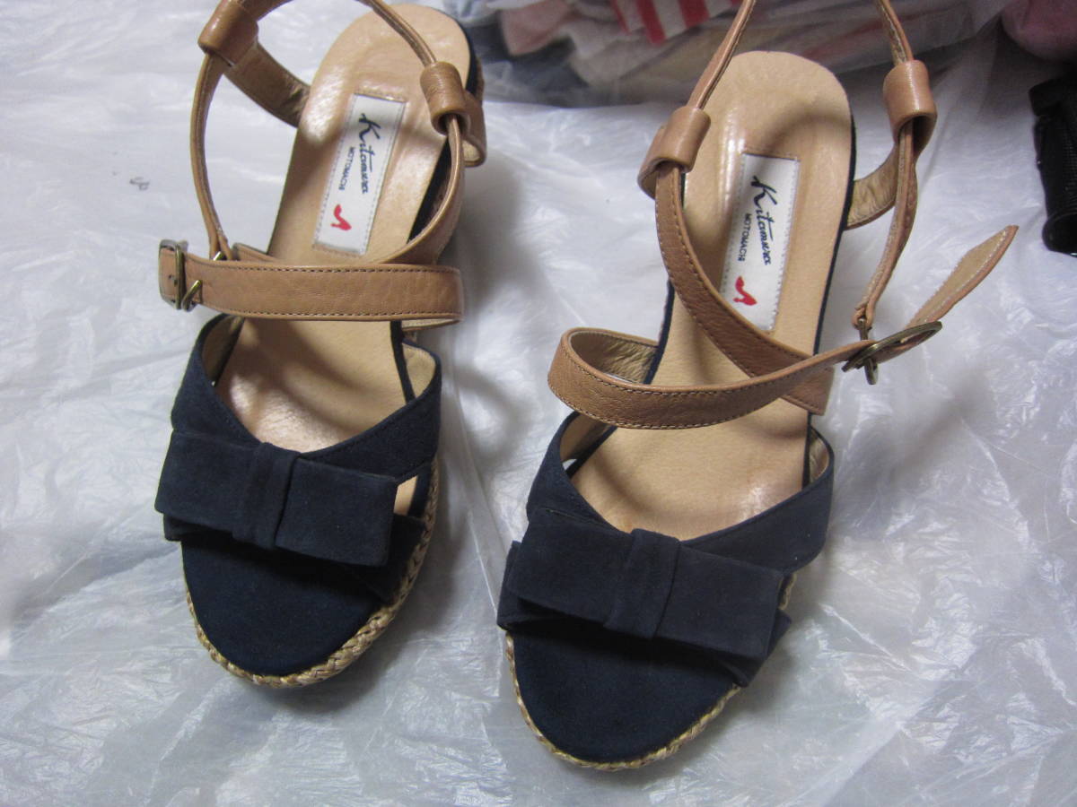 kitamura MOTOMACHI Kitamura size M original leather sandals shoes shoes lady's pumps .1689