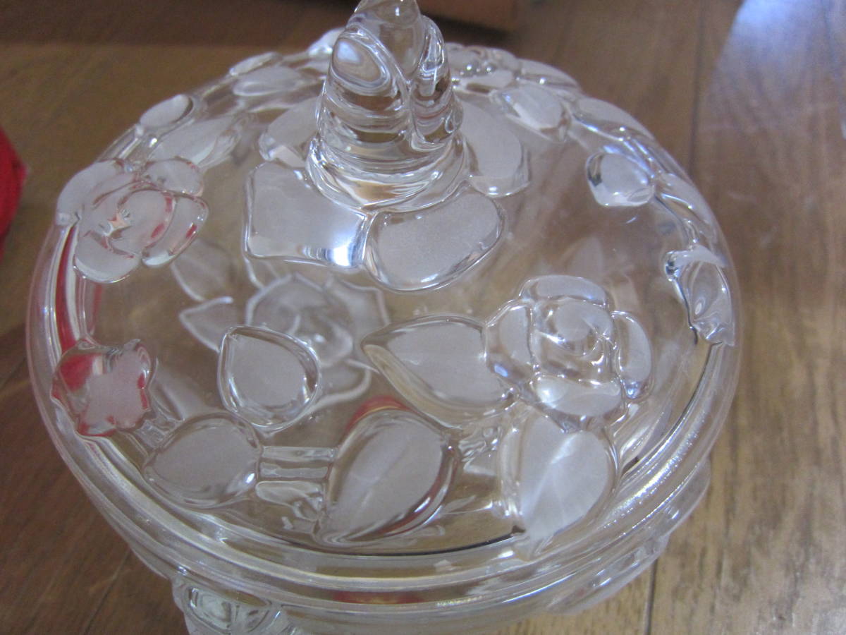 未使用 ドイツ製 高級 ワルターグラス ORIGINAL WALTHER GLAS No.0475/6 薔薇柄 食器 容器 キャニスター 管理Ｈ_画像2
