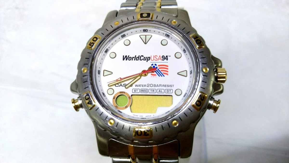 M※ CASIO カシオ アナデジ メンズ腕時計 WorldCup USA 94 SWC-17_画像1