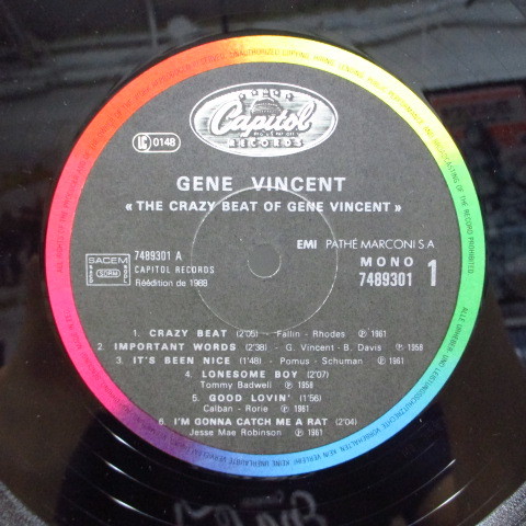 GENE VINCENT-The Crazy Beat Of Gene Vincent (EEC '88 Re Mono_画像3