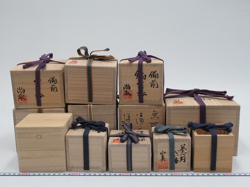 当店だけの限定モデル 無地木箱 空箱 美術品保存箱 まとめて5点 茶碗