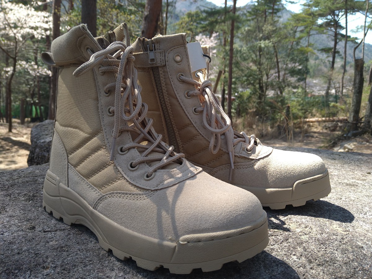 お得メーカー処分品 タクティカルブーツ 25.0 TAN コンバットブーツ