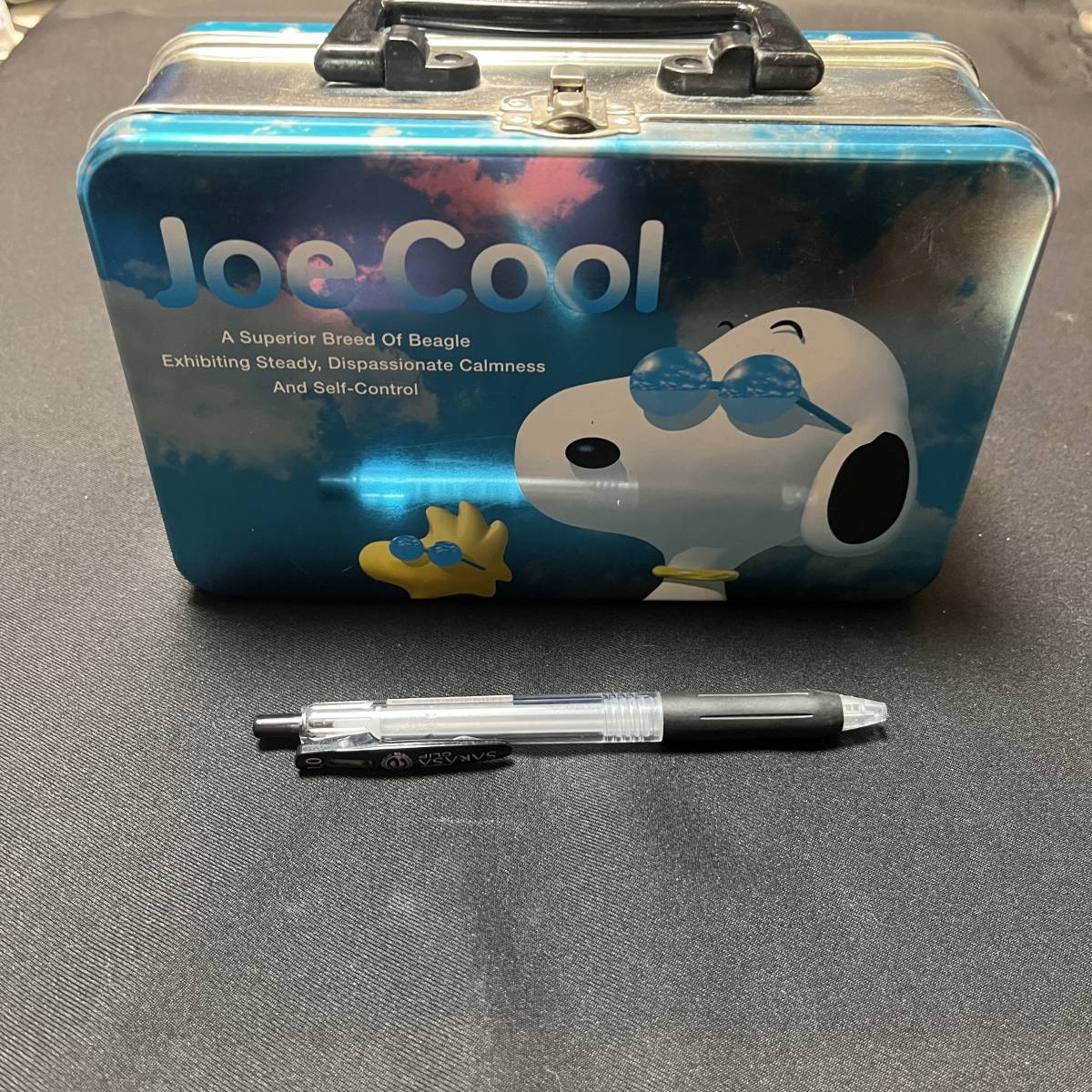 【中古 送料込】『スヌーピー缶詰 Joe Cool　20cm×15cm×6cm』 ◆S267_画像1