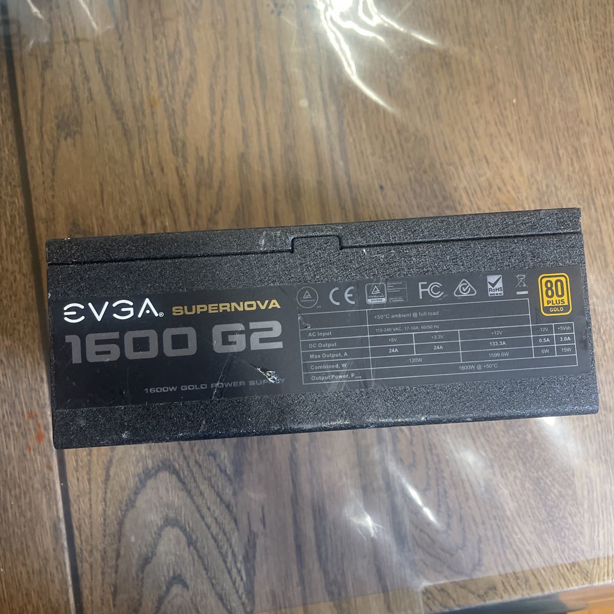 EVGA Supernova 1600W 80PLUS モジュラー電源ユニット　本体のみ　プラグインケーブル無し　電源コード無し　本体のみ　スイッチカバー無し