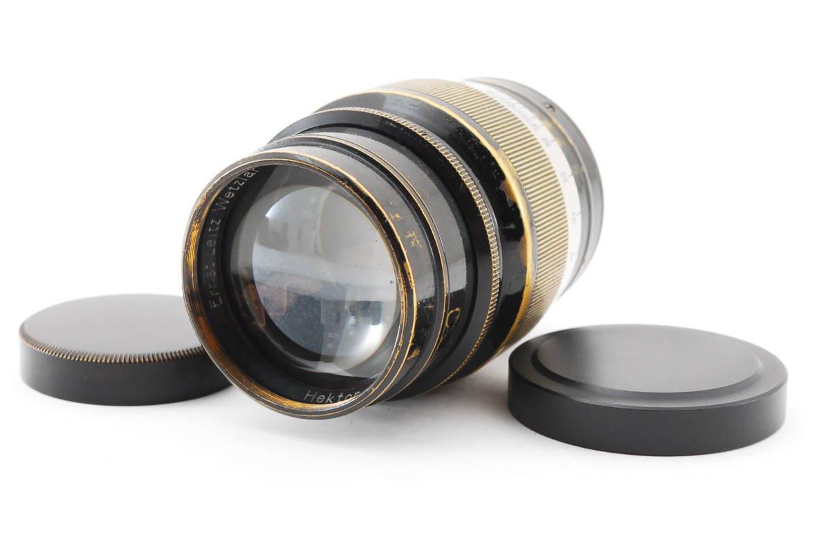 ★激レア商品! 完全動作品★ Leica ライカ Ernst Leitz Hektor L 73mm F1.9 ブラックｘニッケル Leica Lマウント 付属品有_画像1