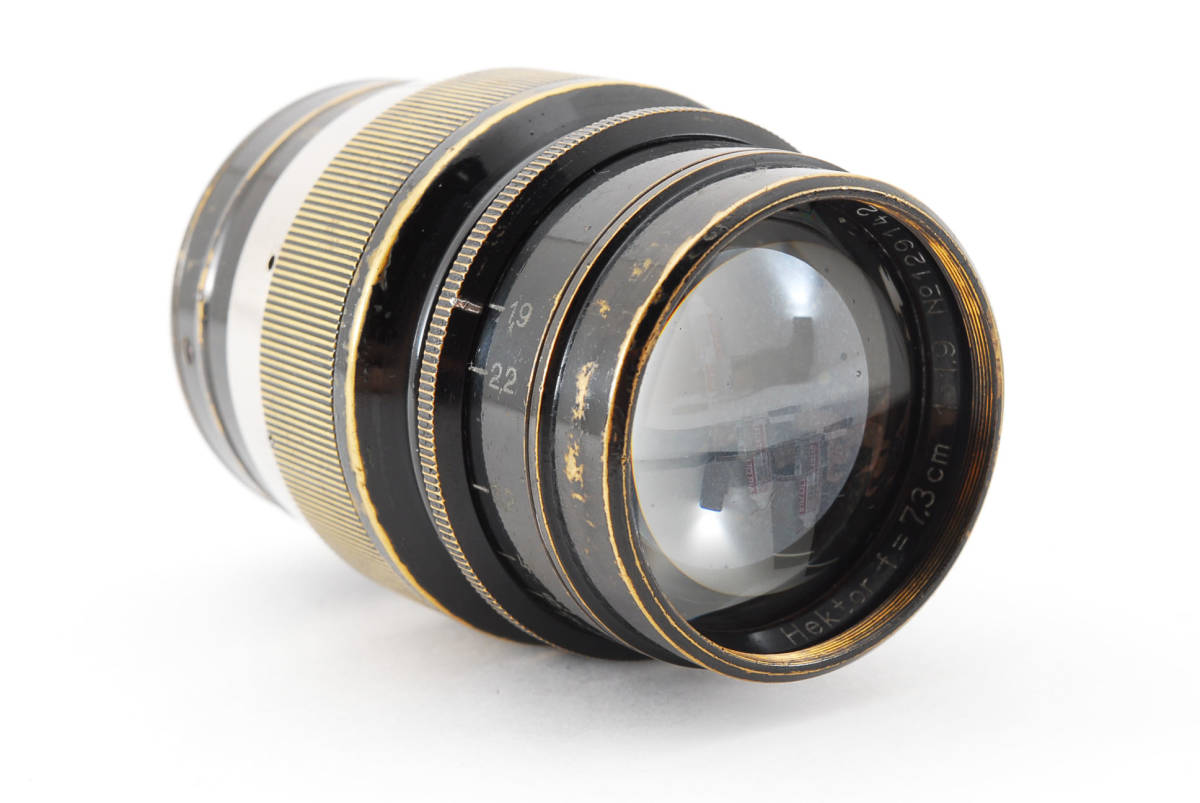 ★激レア商品! 完全動作品★ Leica ライカ Ernst Leitz Hektor L 73mm F1.9 ブラックｘニッケル Leica Lマウント 付属品有_画像3